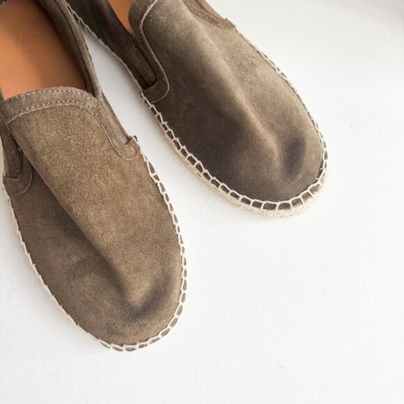 Mango MNG Moss Green Suede Espadrille Slip ons Unisex 43 - Picture 2 of 6